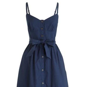 J.Crew Classic Button Front Cotton Poplin Sundress Size 2 EXCELLENT condition